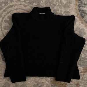 St. John Sport by Marie Gray Black Turtleneck Sweater